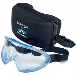 New pyramex safety goggles and case clear lens w/ strap