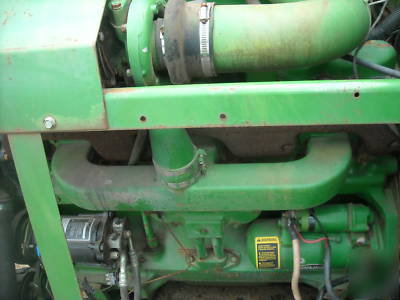  early 80's john deere 6CYL turbo diesel engine runs 