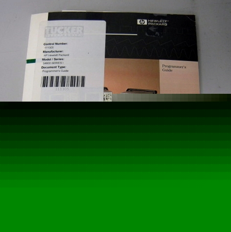 Hp 54600 series oscilloscopes programmers guide