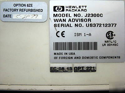 Hp agilent J2300C wan internet advisor w/ opt 221