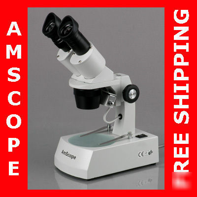 20X-40X binocular stereo microscope w/ 2 halogen lights