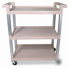 3 shelf service cart rubbermaid 9T6571 commercial 