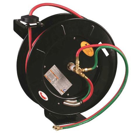 50 ft oxygen acetylene welding retractable reel w/ hose