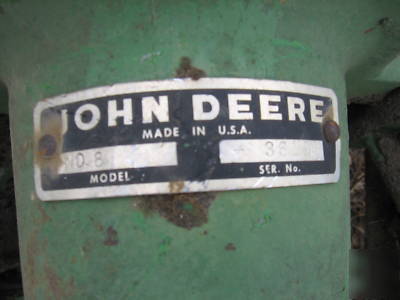 John deere #8 mower-good shape 