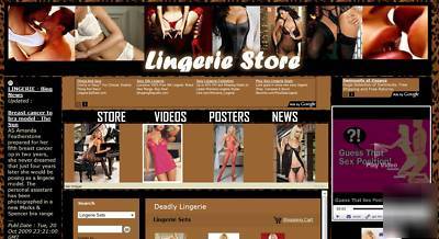 Lingerie storeturnkey website - free hosting for life