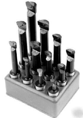 New 9PC 1/2 inch shank c-6 carbide-tip boring bar set- 