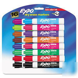 New expo low odor dry erase markers, chisel tip, ass...