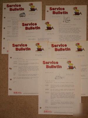 Lot of (6) gehl service update bulletins, manuals (a)