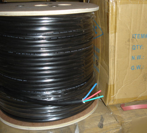 New 500' RG59 digital coax - 3 wire - red, green & blue