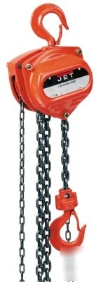 New jet l-90, 1 ton, hand chain hoist, 15' lift 101310 