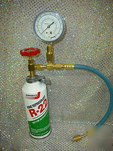 R22 refrigerant r-22 recharge kit w/in-line test gauge