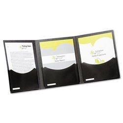 New five-pocket folder, 3 panels, title pocket, 400-...