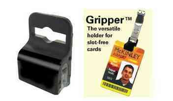 25 biack grippers for identity pass card badge free p&p