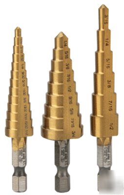 3 piece titanium nitride coated M2 high speed steel ste