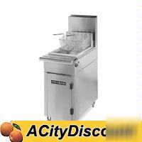 17IN wide 40LB heavy duty gas fryer with storage base