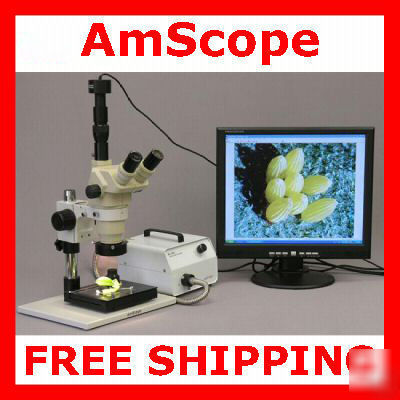 3.25X-90X stereo zoom microscope + 1.3M USB2 camera