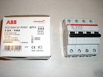 Abb 4 pole circuit breaker S204-K40