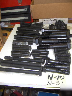 Assorted sizes of bolts (13 different sizes)
