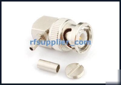 Bnc male right angle crimp connector for RG316ï¼ŒRG174 