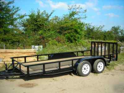 New 16 + 2 flatbed equipment, landscape trailer 