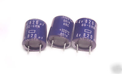 Nippon chemi con os-con conductive polymer 820UF / 4VDC