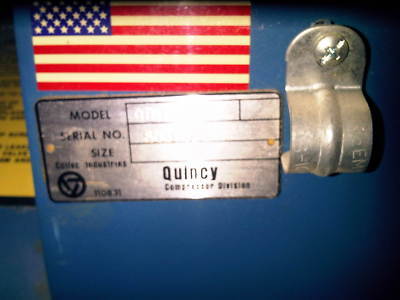 Quincy qt-10 dual stage air compressor w/ qt-15 pump 