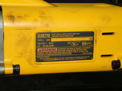 Dewalt D2877 heavy-duty 6 amp band saw nice 