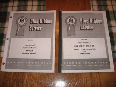 Lot of two international cub cadet repair manuals vg