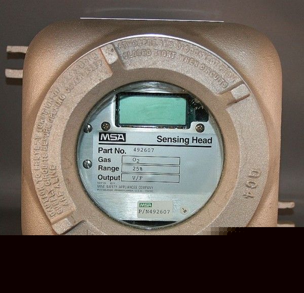 Msa 492607 O2 sensor XJCTG2 explosion proof enclosure