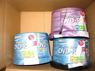 New 150 memorex dvd+r dvds