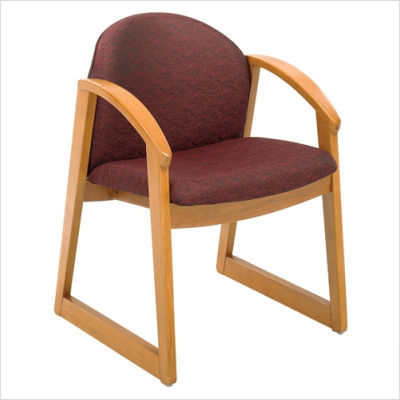 Safco products urbane medium oak side chair arms black