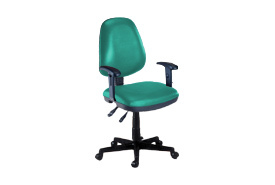 Anti-microbial vinyl chair with arms