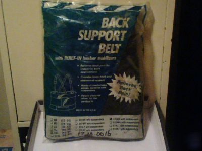 Back support belt with suspenders & lumbar stabilizers