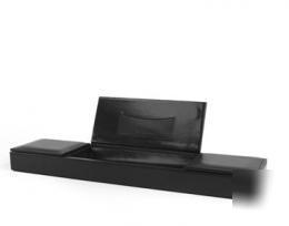 Bosca three compartment leather desk organizer black 