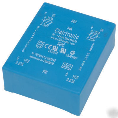 Clairtronic 0-6 0-6V 6VA l/p encap.transformer (rc)