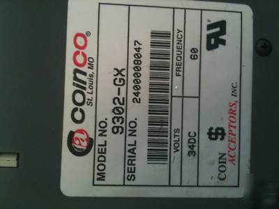 Coinco 9302-gx coin acceptor mdb 24V vending-lot of 10