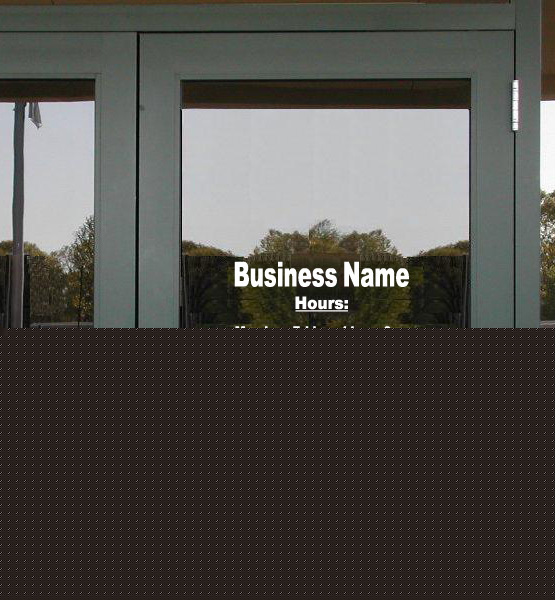 Custom business hours / decal / sign / vinyl transfer
