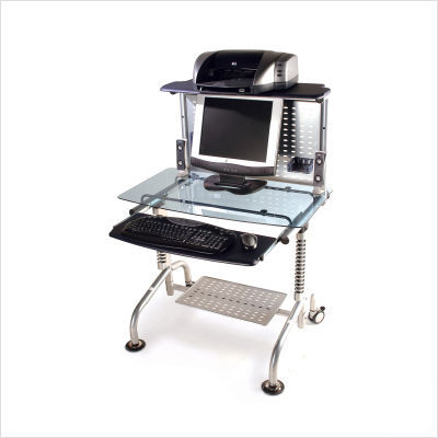 Glass series computer workstation glass color: blue