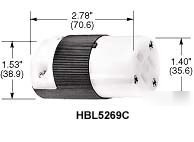 New bulk pack 72PCS: hubbell 2P3W 15A-125V connectors