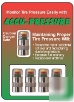 Safety tire gauge pressure monitor valve caps 30 psi
