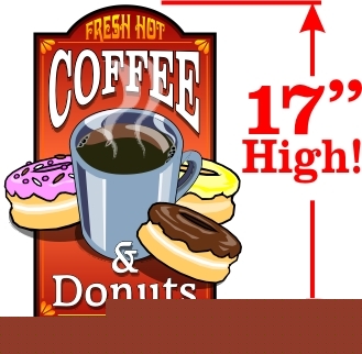 Coffee donuts concession trailer food vinyl decal 17