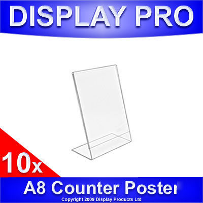 10X A8 counter poster stand acrylic ticket list display