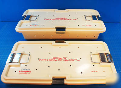 Codman acptitanium plate & screwtray +instrument tray 