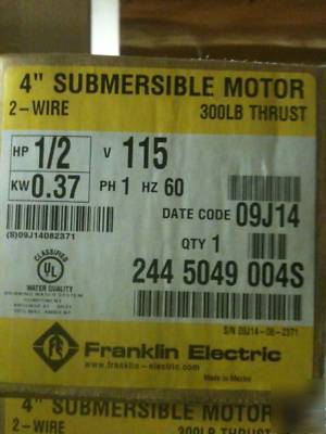Franklin electric pump motors 1/2 hp 2-wire 230 v 115V