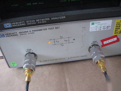 Hp 8753A w/ 85046A network analyzer 300KHZ-3GHZ opt 10