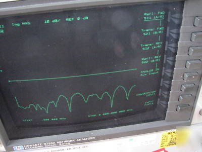 Hp 8753A w/ 85046A network analyzer 300KHZ-3GHZ opt 10