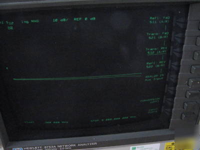 Hp 8753A w/ 85046A network analyzer 300KHZ-3GHZ opt 10