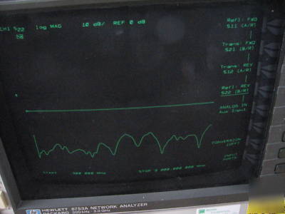 Hp 8753A w/ 85046A network analyzer 300KHZ-3GHZ opt 10