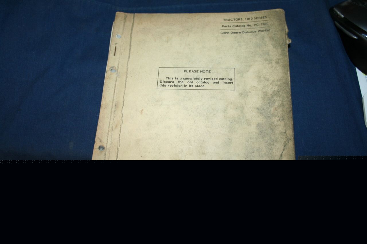 John deere 1010 tractor parts catalog pc-749