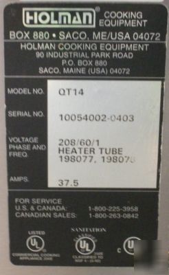 Star holman QT14 conveyor convection sub subway oven 